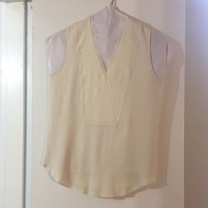 Cream theory silk blouse